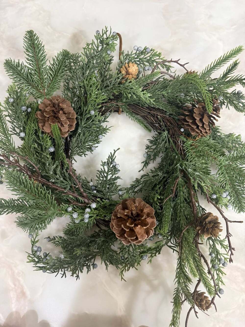 Rustic Pinecone Berry Wreath